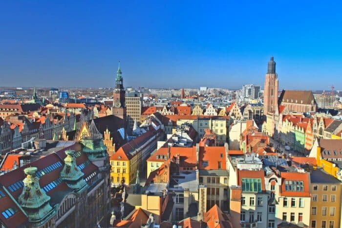 Vistas de Wroclaw desde el Puente de los Penitentes. Qué ver en Wroclaw