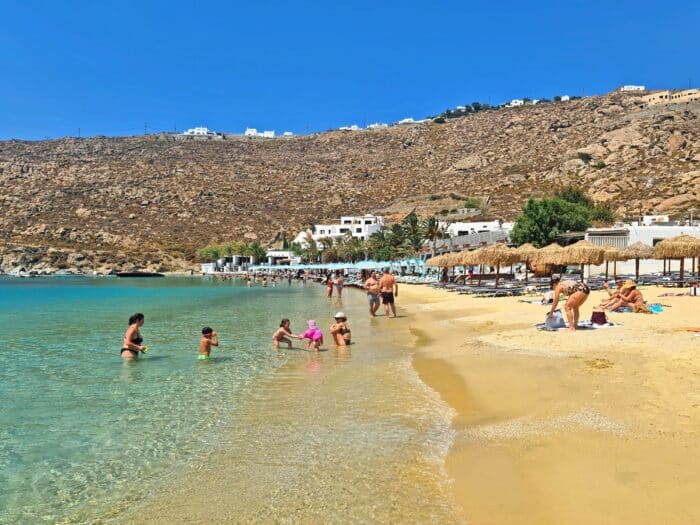 Psarou. Mejores playas de Mykonos