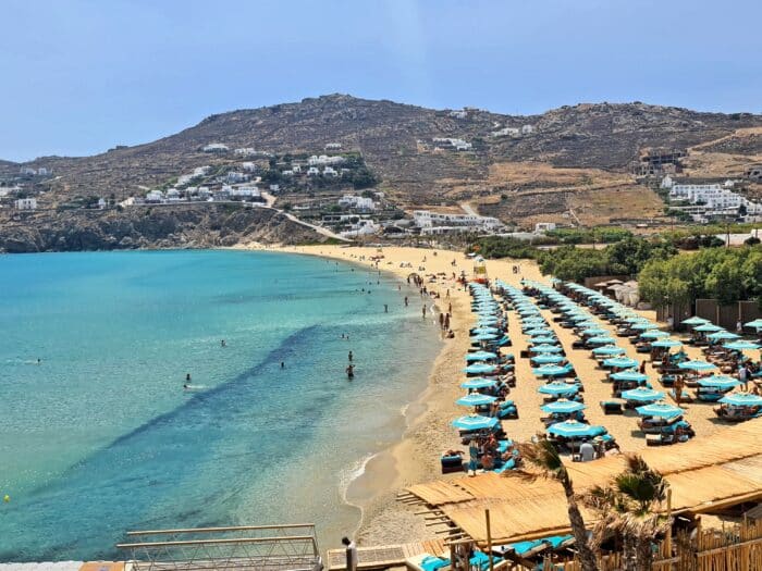 Kalo Livadi, una de las playas más bonitas de Mykonos
