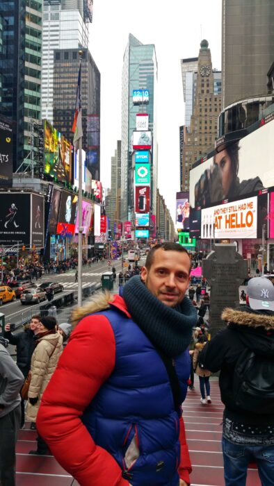 Time Square. New York,. Seguro de viaje para viajar a Nueva York