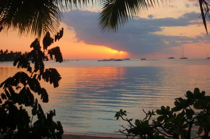 Puesta de sol. Seguro de viaje a Fiyi Puesta de sol. Seguro de viaje a Fiyi