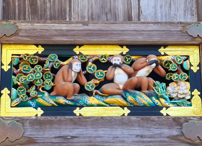 Tres monos sabios. Qué visitar en Nikko