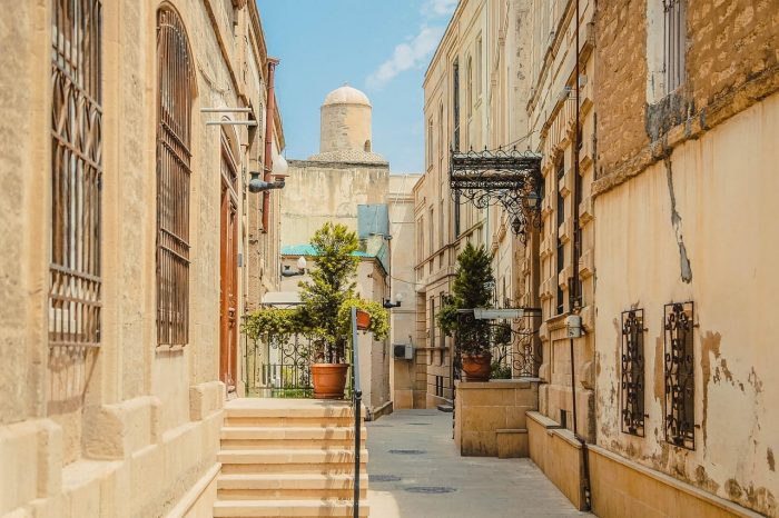Casco antiguo Bakú. Seguro de viaje para Azerbaiyán