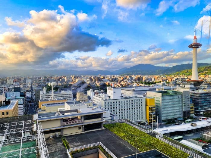 Vistas desde la terraza Estación central de Kioto