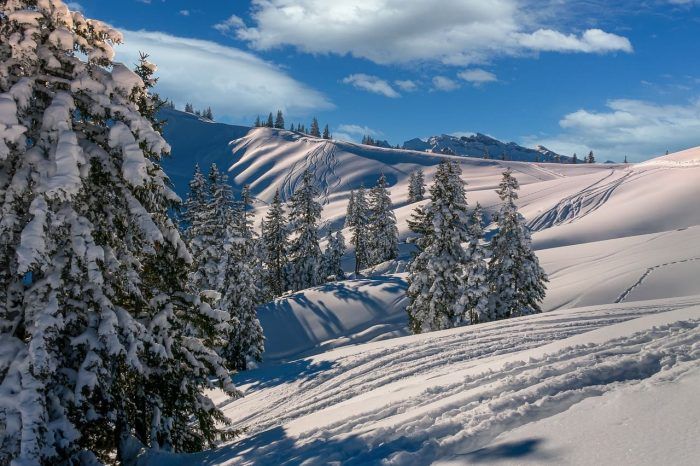 Montaña nevada. Seguro de viaje para Suiza