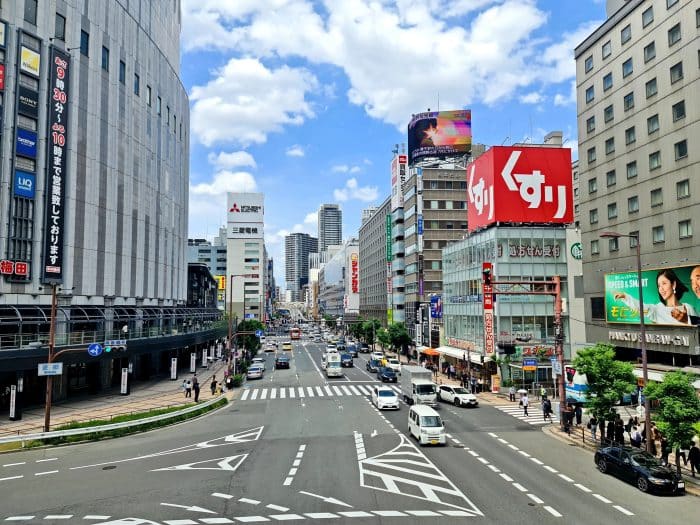 Umeda, un distrito moderno donde dormir en Osaka
