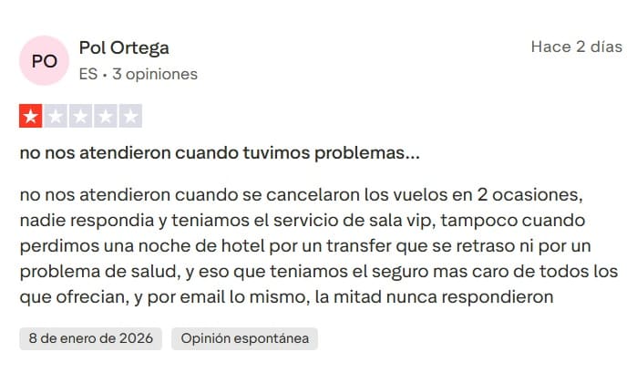 Opinión Heymondo real negativa Trustpilot