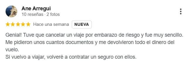 Reseñas Heymondo positiva de Google Reviews