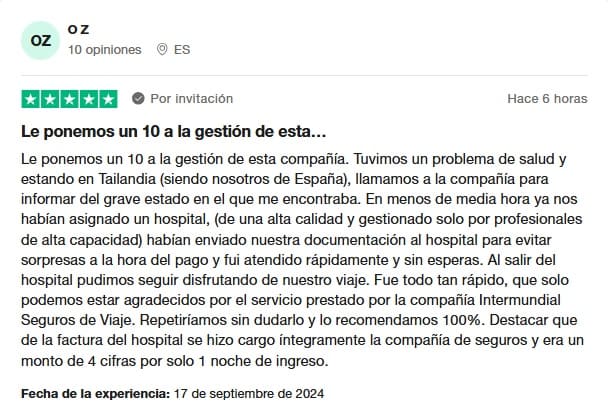 Opiniones Intermundial positivas Opiniones Intermundial positivas