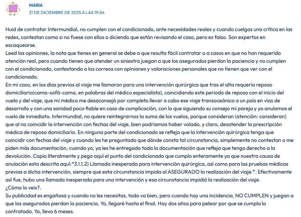 Comentario en post Opiniones Intermundial de "Los Viajes de Domi"