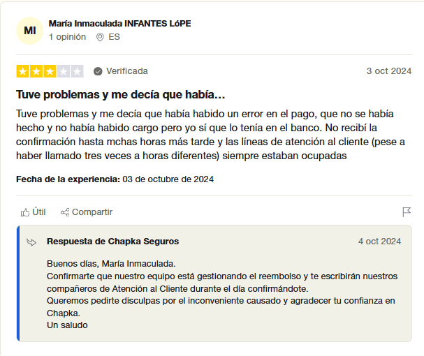 Seguro chapka opiniones negativas Seguro chapka opiniones negativas