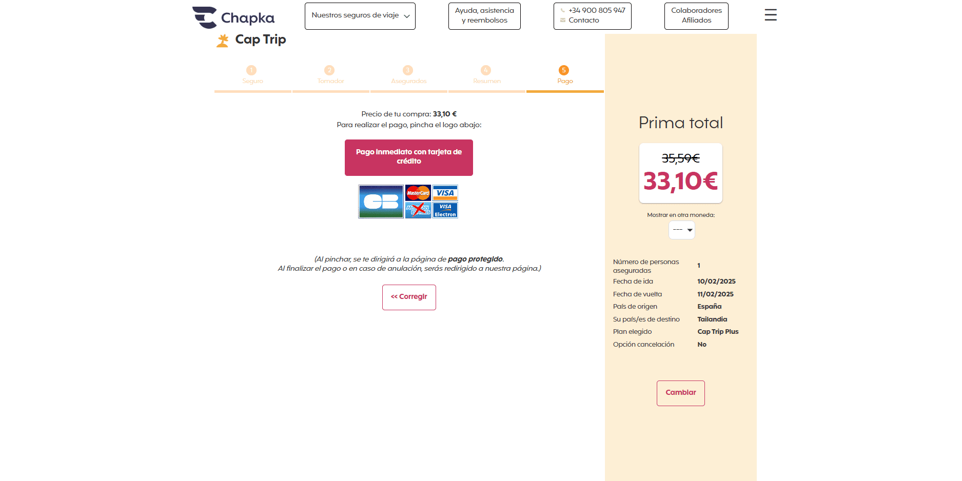 Descuento seguros de viaje Chapka. Mayores descuentos seguros de viaje