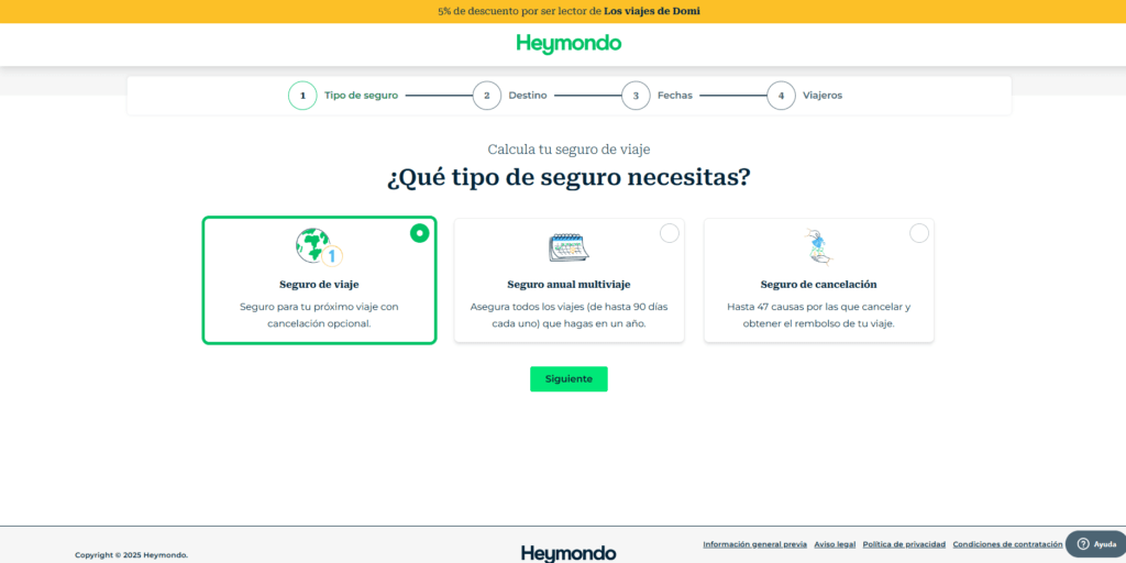 Descuento Heymondo seguros. Mayores descuentos seguros de viaje Descuento Heymondo seguros. Mayores descuentos seguros de viaje