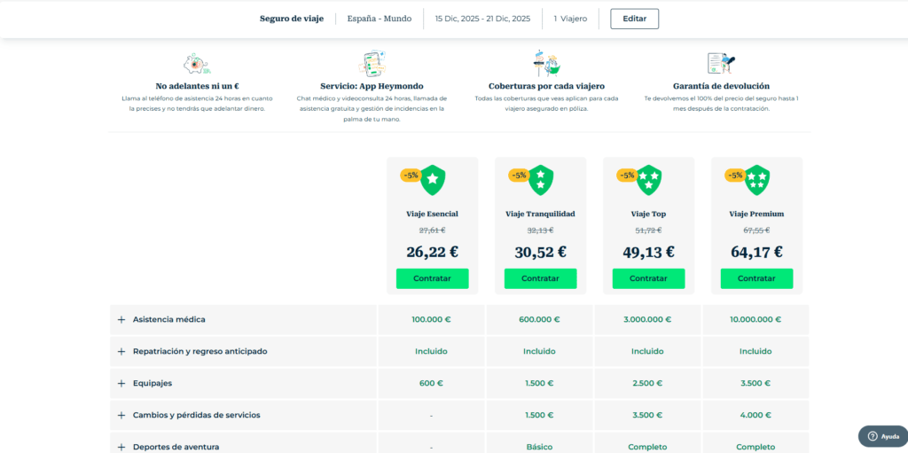 Descuento Heymondo seguros. Mayores descuentos seguros de viaje Descuento Heymondo seguros. Mayores descuentos seguros de viaje