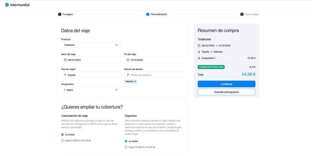 Código descuento Intermundial