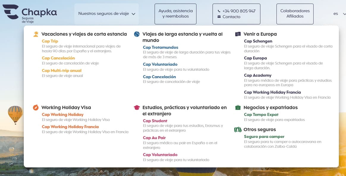 Descuento seguros de viaje Chapka Descuento seguros de viaje Chapka