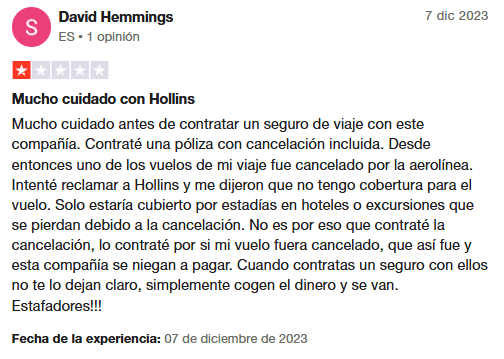 Holins seguros opiniones negativas Holins seguros opiniones negativas