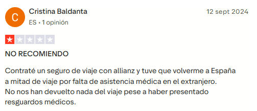 Opiniones seguros de viaje Allianz negativas Opiniones seguros de viaje Allianz negativas