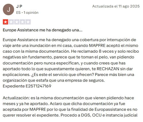 Europ Assistance seguros de viaje opiniones negativas Europ Assistance seguros de viaje opiniones negativas
