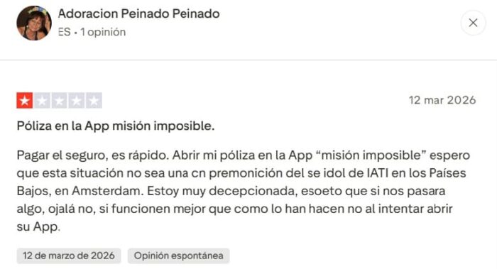 Opiniones IATI Mochilero negativa