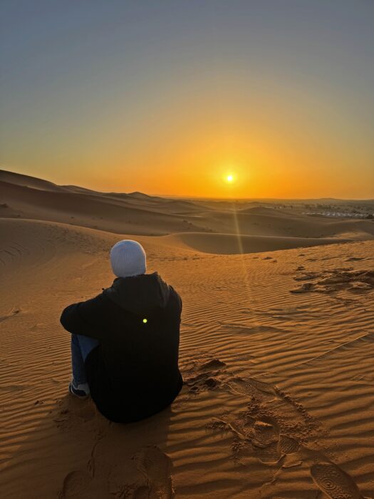 Amanecer en el desierto. Dormir en Merzouga