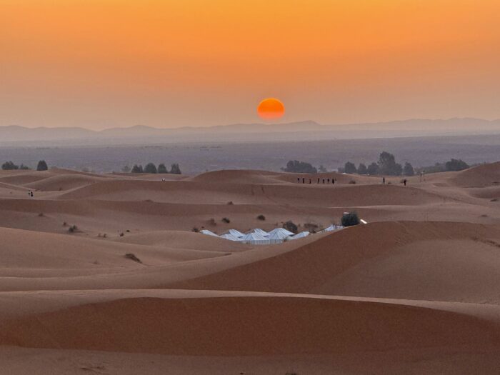 Puesta de Sol en Merzouga. Dónde dormir en Merzouga